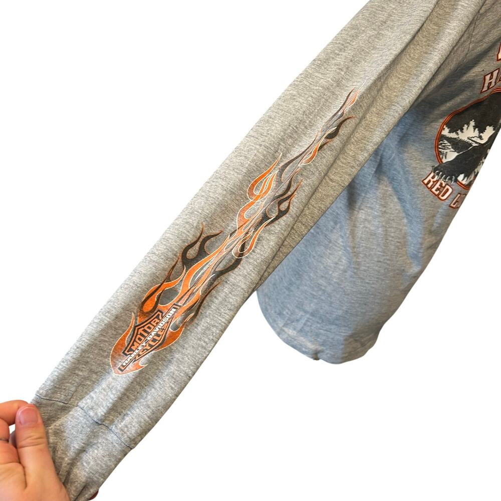Harley-Davidson Y2K Beartooth Montana Flame Long Sleeve Tee Cowboy Core S - Picture 8 of 16